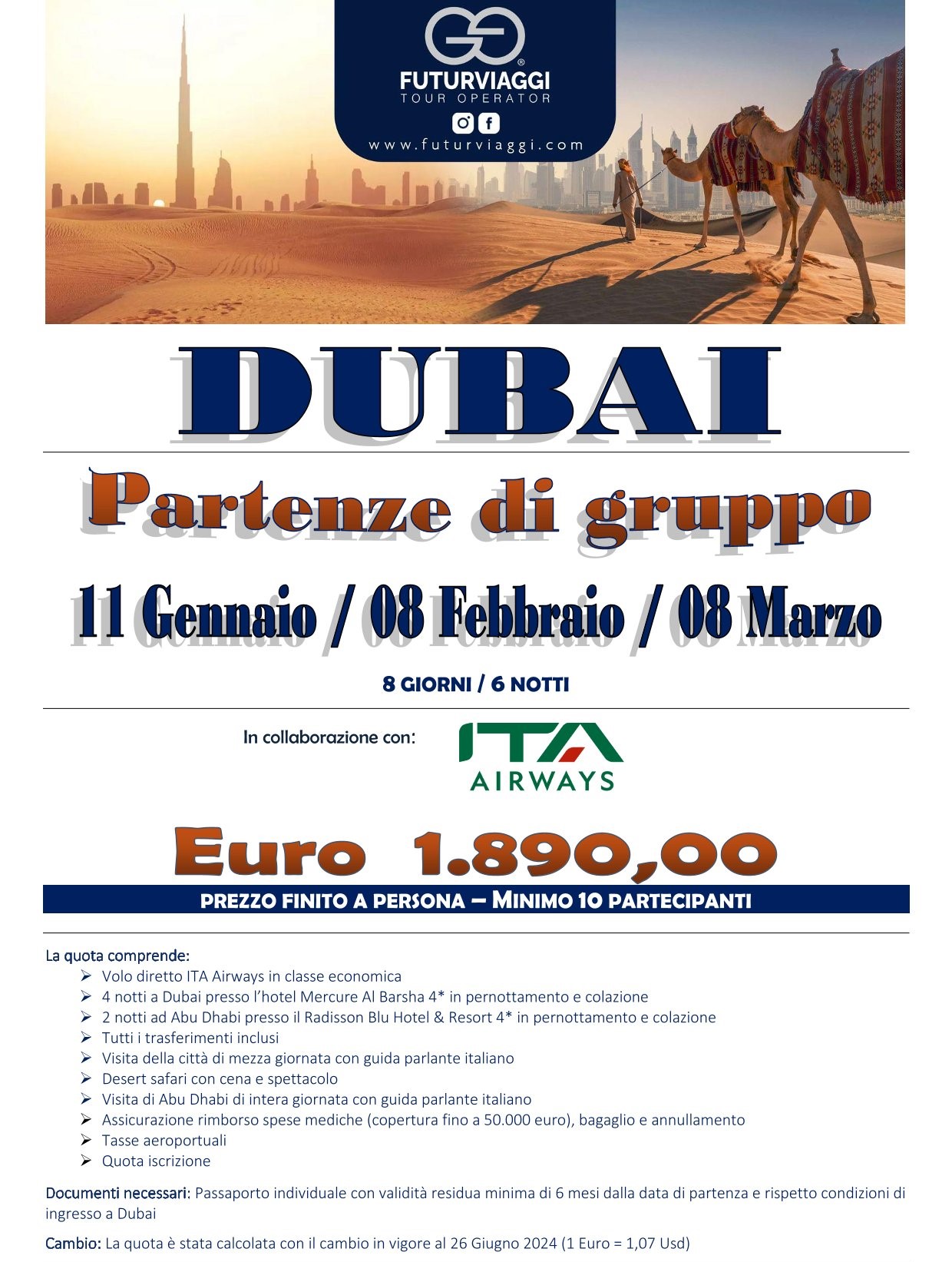 DUBAI.. PARTENZE DI GRUPPO